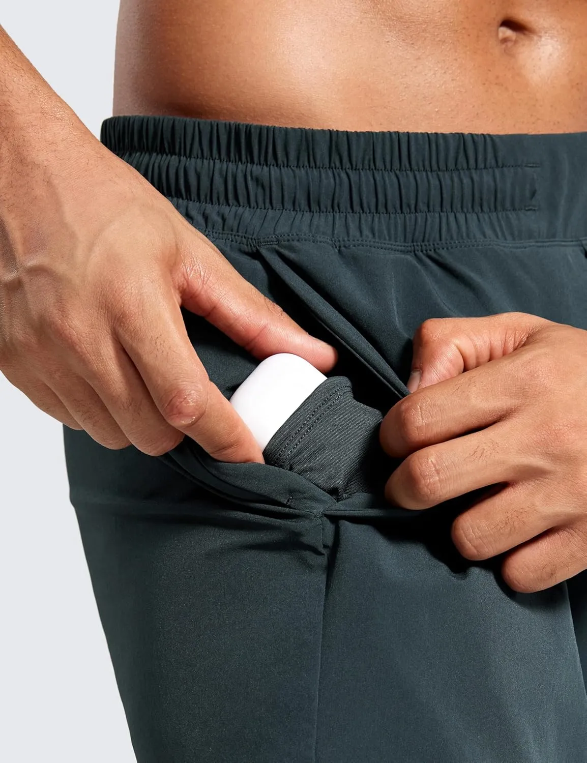 CRZ YOGA 2 in 1 Mens Athletic Shorts 5'' with Liner Quick Dry Lightweight for Running Sports Gym with Pockets