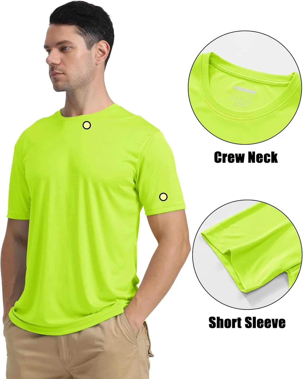 KEFITEVD Men's Short Sleeve UPF 50  Sun Protection Shirts Quick Dry Rashguard Swim Shirt SPF Workout Fishing Athletic T-Shirt
