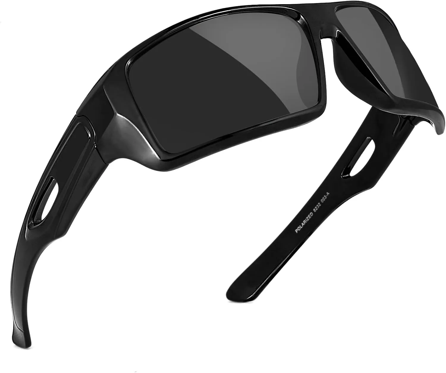 MAXJULI Polarized Wrap Around Sports Sunglasses for Big Heads Men Women UV400 Protection Sun Glasses 8232