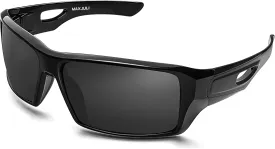 MAXJULI Polarized Wrap Around Sports Sunglasses for Big Heads Men Women UV400 Protection Sun Glasses 8232