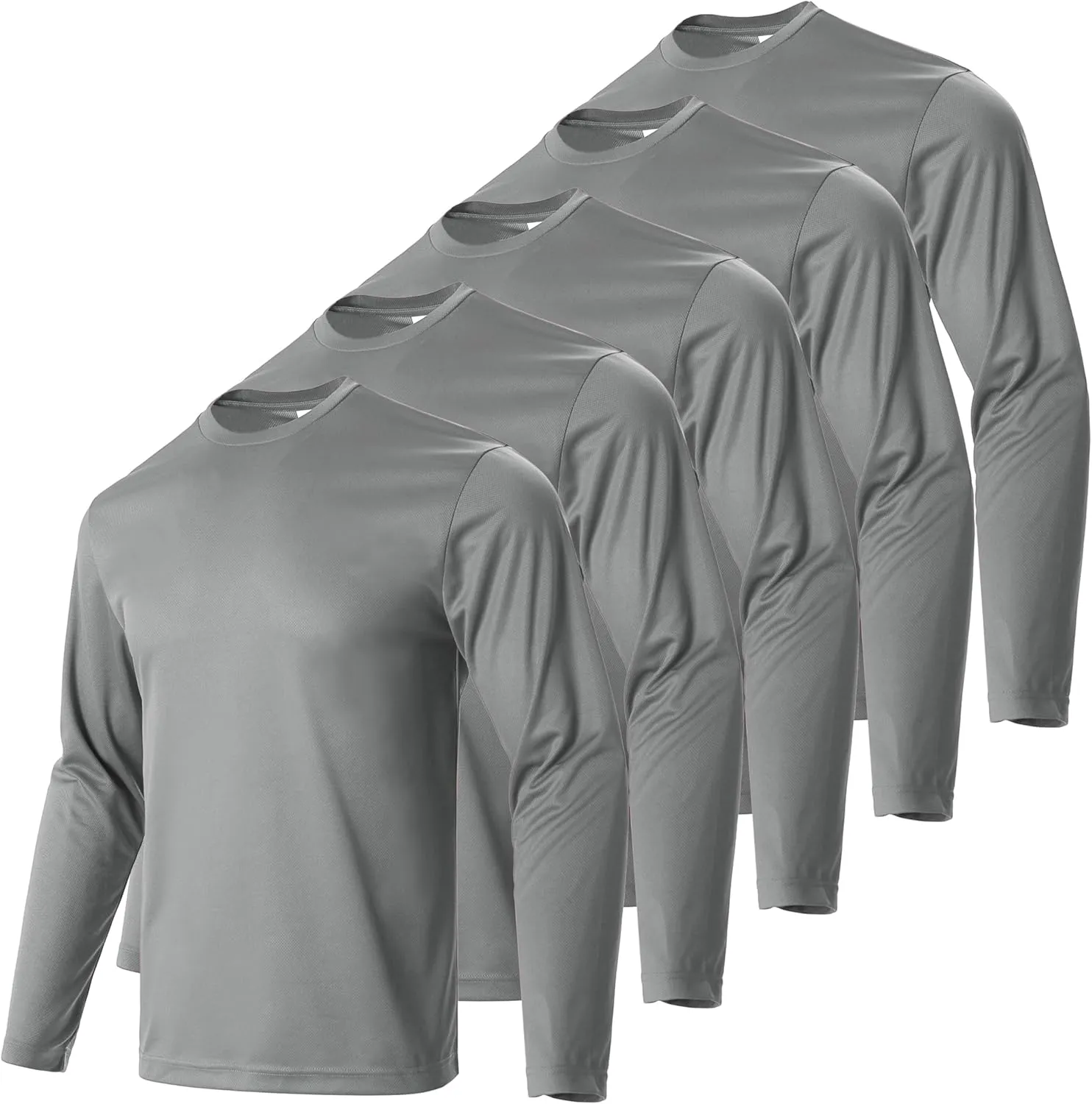 Men UPF 50  Sun Protection Hoodie Long Sleeve T Shirts Pack Quick Dry Shirt for Athletic Running Activewear Workout