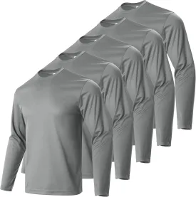 Men UPF 50  Sun Protection Hoodie Long Sleeve T Shirts Pack Quick Dry Shirt for Athletic Running Activewear Workout