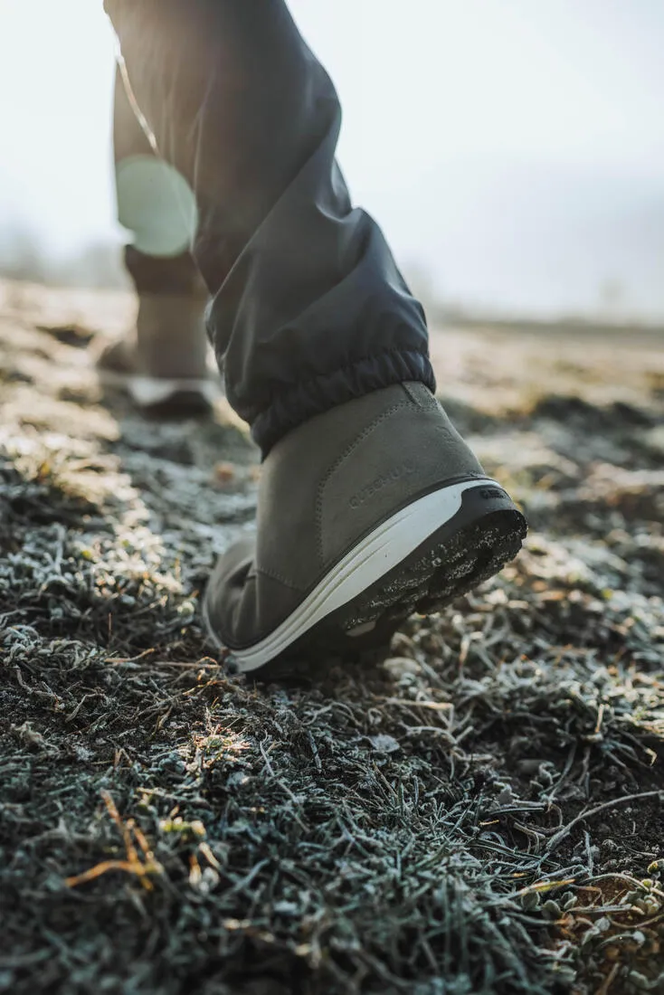 Men’s Warm and Waterproof Leather Hiking Boots - SH500 high
