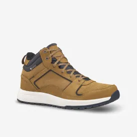 Men’s warm and waterproof leather hiking boots - SH500 MID