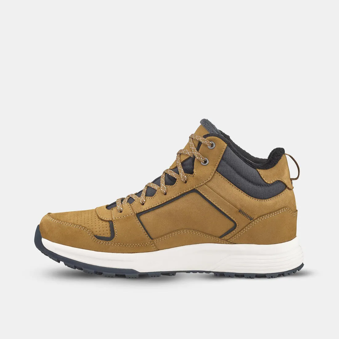 Men’s warm and waterproof leather hiking boots - SH500 MID