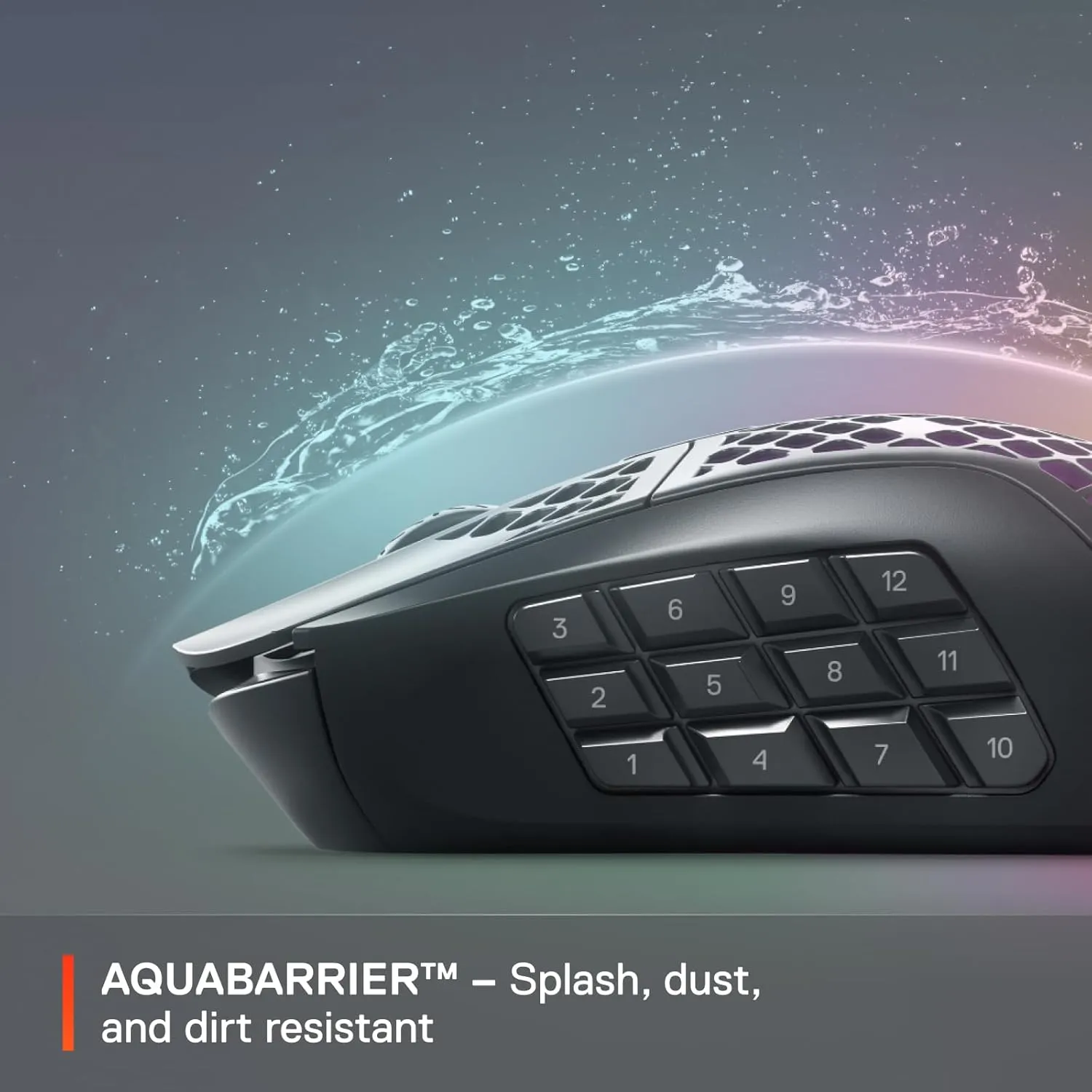 SteelSeries Aerox 9 Wireless - Holey RGB Gaming Mouse - Ultra-lightweight Water Resistant Design - 18 Buttons  Bluetooth/2.4 GHz - 18K DPI TrueMove Air Optical Sensor
